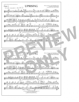 page one of Uprising - Flute 1 (Marching Band)