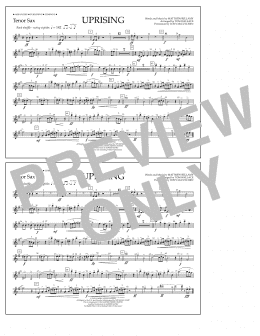 page one of Uprising - Tenor Sax (Marching Band)