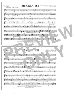 page one of The Greatest - Trumpet 1 (Marching Band)