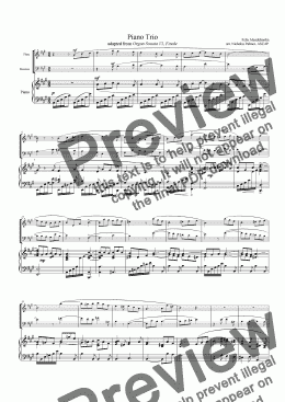 page one of Piano Trio arr. from Organ Sonata VI [flute bassoon piano]