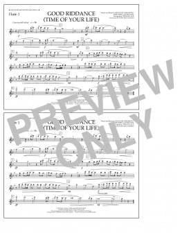 page one of Good Riddance (Time of Your Life) - Flute 1 (Marching Band)