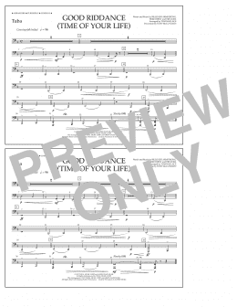 page one of Good Riddance (Time of Your Life) - Tuba (Marching Band)