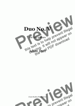 page one of Duo No. V