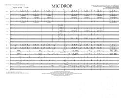page one of Mic Drop - Full Score (Marching Band)