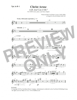 page one of Christ Arose (with And Can It Be?) (arr. David Schmidt) - Trumpet 1 in Bb (Choir Instrumental Pak)
