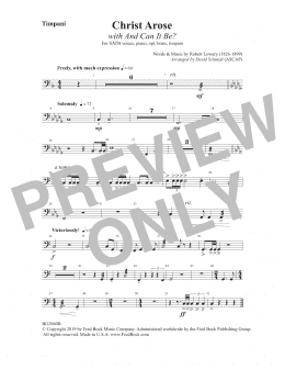 page one of Christ Arose (with And Can It Be?) (arr. David Schmidt) - Timpani (Choir Instrumental Pak)