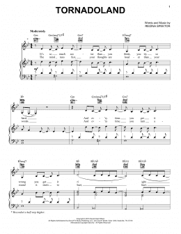 page one of Tornadoland (Piano, Vocal & Guitar Chords (Right-Hand Melody))