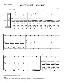 page one of Processional Hallelujah Percussion - Percussion (Choir Instrumental Pak)