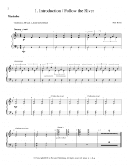 page one of The Journey of Harriet Tubman (for SATB) - Marimba (Choir Instrumental Pak)