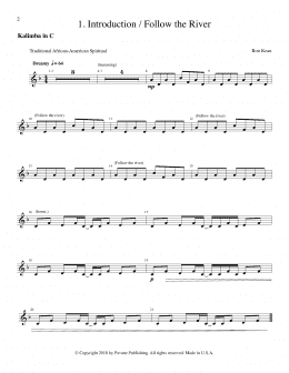 page one of The Journey of Harriet Tubman (for SATB) - Kalimba (Choir Instrumental Pak)