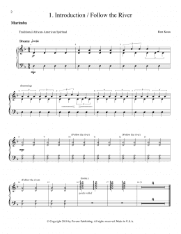 page one of The Journey of Harriet Tubman (for SSAA) - Marimba (Choir Instrumental Pak)