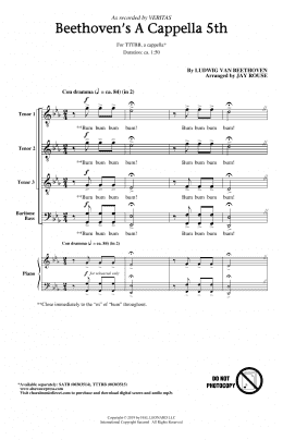 page one of Beethoven's A Cappella 5th (arr. Jay Rouse) (Choir)