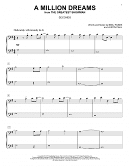 page one of A Million Dreams (from The Greatest Showman) (arr. David Pearl) (Piano Duet)