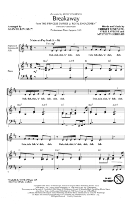 page one of Breakaway (arr. Alan Billingsley) (SSA Choir)