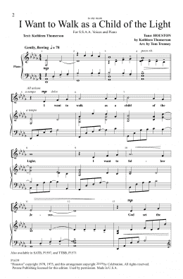 page one of I Want to Walk as a Child of the Light (arr. Tom Trenney) (SSA Choir)