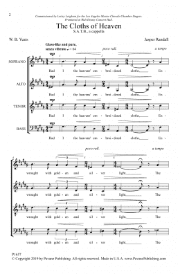 page one of The Cloths of Heaven (SATB Choir)