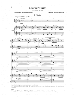 page one of Glacier Suite (SSA Choir)