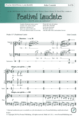 page one of Festival Laudate (SATB Choir)
