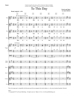 page one of To This Day - Score (Choir Instrumental Pak)
