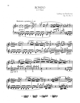page one of Rondo In C Major, Op. 51, No. 1 (Piano Solo)