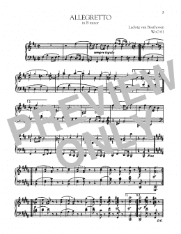 page one of Allegretto, WoO 61 (Piano Solo)