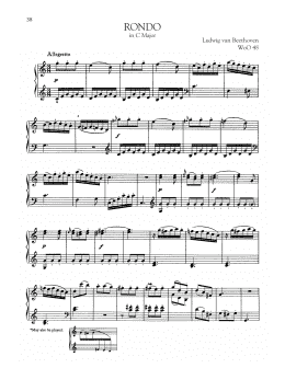 page one of Rondo, WoO 48 (Piano Solo)