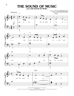 page one of The Sound Of Music (Big Note Piano)