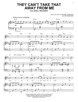 page one of They Can't Take That Away From Me [Jazz version] (arr. Brent Edstrom) (Piano & Vocal)