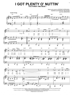 page one of I Got Plenty O' Nuttin' [Jazz version] (arr. Brent Edstrom) (Piano & Vocal)