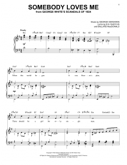 page one of Somebody Loves Me [Jazz version] (arr. Brent Edstrom) (Piano & Vocal)
