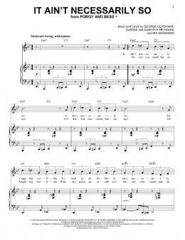page one of It Ain't Necessarily So [Jazz version] (arr. Brent Edstrom) (Piano & Vocal)