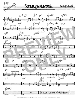 page one of Stablemates (Real Book – Melody & Chords – C Instruments)