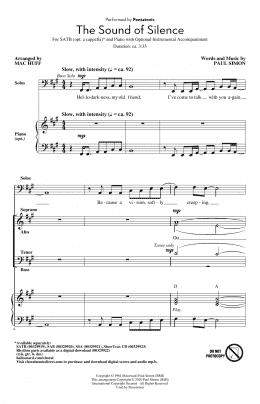 page one of The Sound Of Silence (arr. Mac Huff) (SATB Choir)