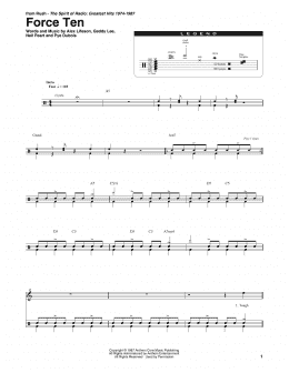page one of Force Ten (Drums Transcription)