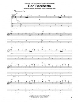 page one of Red Barchetta (Guitar Tab)