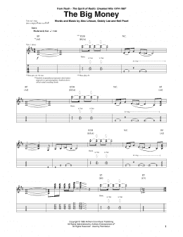 page one of The Big Money (Guitar Tab)