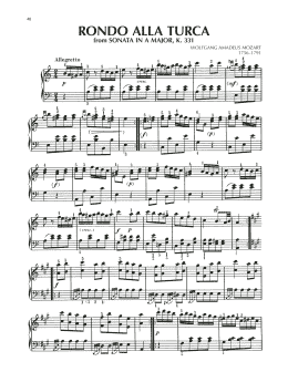 page one of Rondo: Allegretto (Alla Turca), K. 331 (Piano Solo)