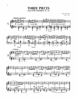 page one of Andante Grazioso, Sz. 42, No. 7 (Piano Solo)