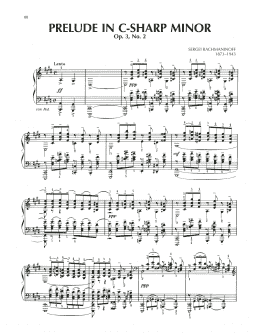page one of Prelude In C-Sharp Minor, Op. 3, No. 2 (Piano Solo)