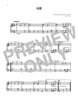 page one of Air In A Minor (Piano Solo)