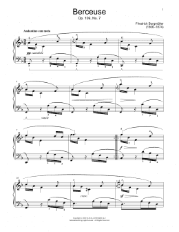 page one of Lullaby, Op. 109, No. 7 (Educational Piano)