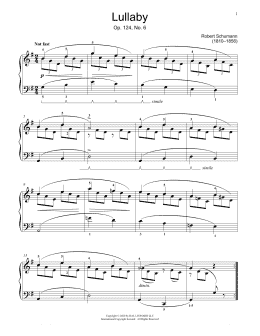 page one of Little Lullaby, Op. 124, No. 6 (Educational Piano)