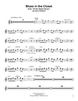 page one of Blues In The Closet (Tenor Sax Transcription)