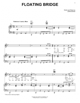 page one of Floating Bridge (Piano, Vocal & Guitar Chords (Right-Hand Melody))