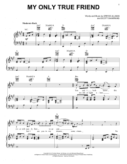 page one of My Only True Friend (Piano, Vocal & Guitar Chords (Right-Hand Melody))