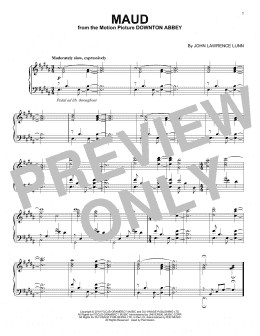 page one of Maud (from the Motion Picture Downton Abbey) (Piano Solo)