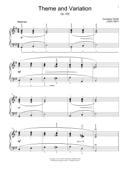page one of Theme And Variations, Op. 228 (Educational Piano)