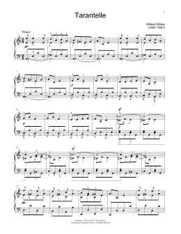 page one of Tarantella In A Minor (Educational Piano)