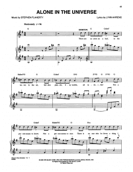 page one of Alone In The Universe (from Seussical The Musical) (Piano & Vocal)