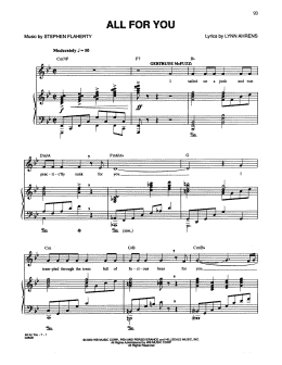 page one of All For You (from Seussical The Musical) (Piano & Vocal)